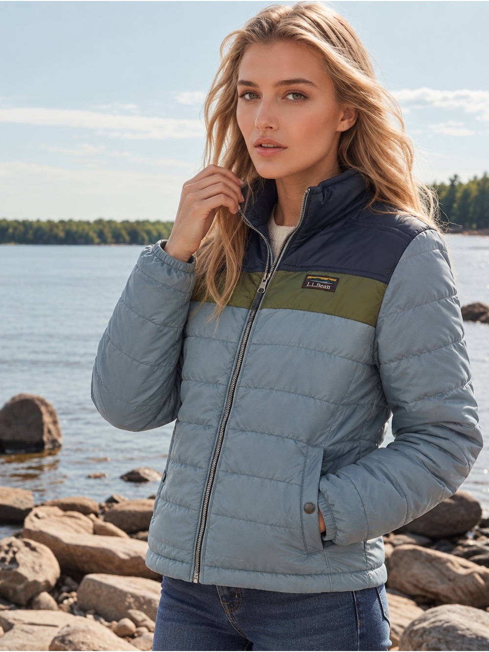 Women’s LL Bean Light/Mid weight Jacket Medium